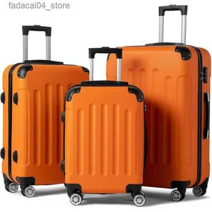 Suitcases 3-Piece Luggage Set Travel Lightweight Suitcases with Rolling Wheels TSA lock Moulded Corner Carry on Luggages (20/24/28) Q240115