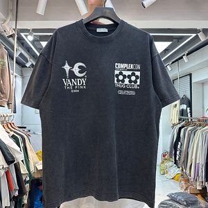 TEESTシャツメンズEURサイズ特大のビンテージシャツ私たちサイズブラックTシャツ本物の写真