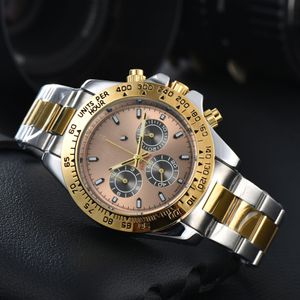 Luksusowe zegarki zegarki AAA Watch Wysokiej jakości Kwarć zegarek 316L ze stali nierdzewnej 40 mm męskie zegarek kalendarz motyl podwójny przycisk motyla