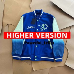 Jaquetas masculinas marca de moda homens mulheres jaqueta l vintage solto manga longa verde beisebol homem hip hop outono varsity casual quente bombardeiro roupas 2157