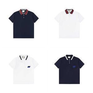 Avancerad poloskjorta Mäns korta ärm Lapel Classic Solid Color Front Pocket Fashion Simple Slim-Fit Business Paul Shirts-XXL