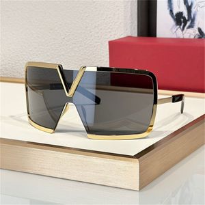 Beliebte Sonnenbrille V-ROMASK für Damen, Sommer, Designer-Mode, CR-39-Schildglas-Stile, Anti-Ultraviolett, Retro-Platte, quadratisch, Metall, Vollformat-Brille, zufällige Box