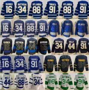 Maglia da hockey personalizzata uomo donna giovane Toronto Maple''Leafs''Maglie da hockey Auston Matthews John Tavares Mitchell Marner William Rielly Blue Arenas Reverse Retro