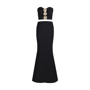 10006 2024 Minlan Style Women's Bants Bants Spring Summer Lundage Dress Black Brand نفس النمط اثنين