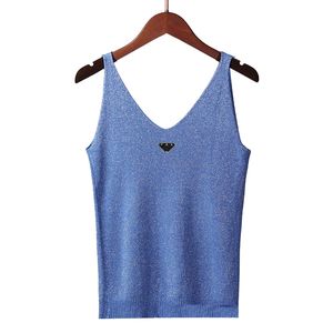 Prasan Designer Embroidered Label High Quality Sleeved Fashion Short T-shirt Couple Model Cotton Women's Tank Top