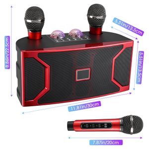 Alto-falantes Novo Ys211 Bluetooth Speaker Home Theater Karaoke Home KTV Subwoofer de alta potência com microfone sem fio LED Flash