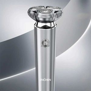 Electric Shaver Enchen X6 Elektrisk Rotary Shaver Type-C Uppladdningsbar fullkropp IPX7 Vattentät Våt torrt dubbelt bruk Magnetskärmblad för människan