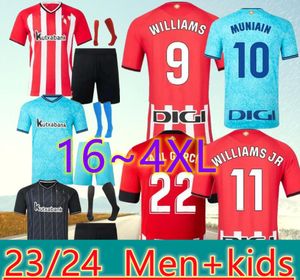 23 24 Club Bilbao 축구 유니폼 3xl 4xlberenguer 2023 2024 Muniain Athletic Williams 축구 셔츠 Raul Garcia Villalibre Camiseta Sancet Third Gk Unai Simon