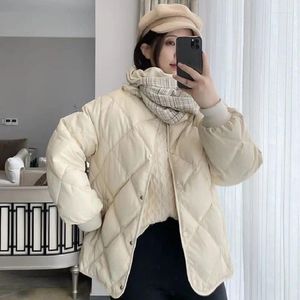 FD57532383 Women's Hoodies Woman Clothing Y2k Diamond Pattern Short Lightweight Down Jacket Korean Clothes Hooded Shirt Hoody Padded