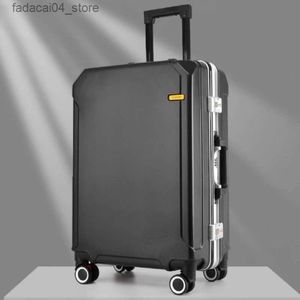 Malas de viagem Trolley Caso de viagem Senha Rolando Bagagem Caixa PC Roda Universal Zipper Caixa Desmontagem Roda Estudante Shallow Frame Business Q240115