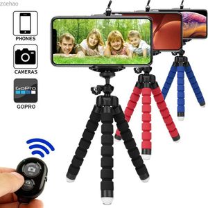 Tripods telefon için tripod Tripod Monopod Selfie Uzak Çubuğu Akıllı Telefon İPhone için Cep Telefonu Tutucu Bluetooth-Compatiblel240115