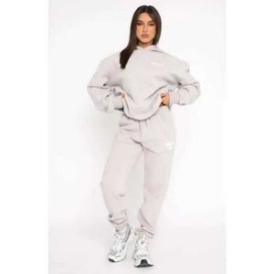 white fox hoodie tracksuit sets clothing set Women Spring Autumn Winter New Hoodie Set Fashionable Sporty Long Sleeved Pullover Hooded qa qop