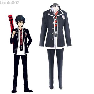 Okumura Rin Cosplay Come Blue Exorcist Uniforme scolastica unisex Ao No Exorcist College ortodosso Vestito uniforme di carnevale di Halloween L22080274N