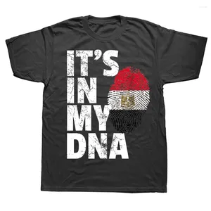 Herren T-Shirts IT'S IN MY DNA Ägypten Ägyptische Flagge Sommer Grafik Baumwolle Streetwear Kurzarm Geburtstagsgeschenke T-Shirt Herrenbekleidung