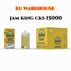 Sigaretta elettronica monouso Vape 15000 puff Jam King CKS puff 15k 24ml E Juice Monouso sigaretta elettronica Display 2% 3% 5% Vaper Mesh Coil Ricaricabile 650mAh Penna batteria