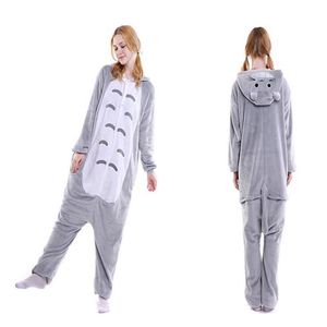 Totoro Pajama caroset Onesies Unisex Animal Cartoon Pajama Set Women Men Cosplay Costume Totoro Chinchilla Onesie Sleepwear276o