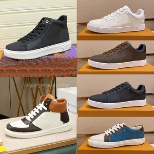 Designer Shoes Men Beverly Hills Sneakers Calf Leather Trainer Rubber Mens Platform Sneaker Embossed Printing Trainers size 38-45