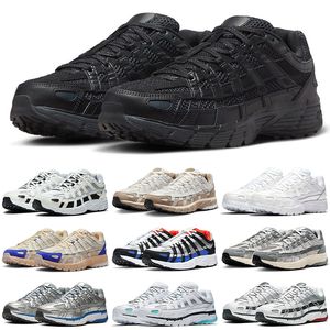 Män kvinnor P6000 löparskor för P-6000 Designer Sneakers P 6000 Triple Black White Khaki Wolf Grey Metallic Silver Racer Blue Mens Womens utomhus sporttränare