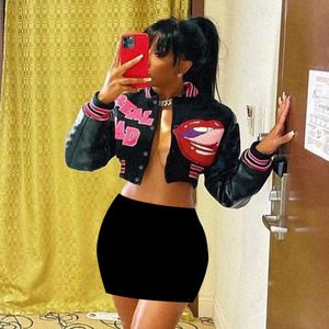 Women's Jackets Designer Womens Clothing Jacket Letter Printed Sleeved Patchwork Baseball Uniform Versatile Spicy Girl Women Trendy Splicing Coat Crop Top