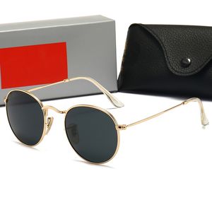Óculos de sol de luxo designer marca óculos de sol redondos óculos de sol elegantes de alta qualidade óculos femininos óculos de sol uv400 lente unisex presente com caixa