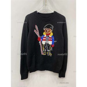 RL Bear's Women's Sweters Kobieta okrągła szyja i SWEATER W SWEATER KLASYJNY KLASYCZNY Płaszcz Moda RL Mały haft haftowy Laurens Button 4545