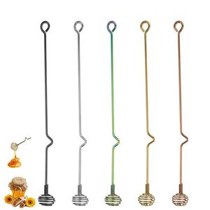 Spiral Cocktail Twisted Mixing Swizzle Sticks Stirring Rods Spoon Barware Metal Muddler Kitchen Bar Tools Water Juice Milk Tea Coffee Wine Honey Drinking DIY Filter