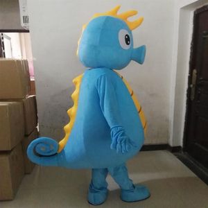 Costumi della mascotte Ocean Sea Horse Costume della mascotte del partito della mascotte del costume animale Halloween Fancy Dress Christmas Cosplay per Halloween P2801