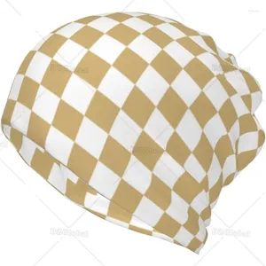 Basker rutiga mönster slouchy beanie hatt baggy kemo beanies cap stretch halsduk huvud wrap hip hop hatts för vuxna solskydd