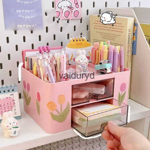 Storage Boxes Bins ltifunctional Desk Drawer Pen Holder Storage Box Organizer Cosmetic Plastic Desktop Stationery Pencil Organize Office Shelvevaiduryd