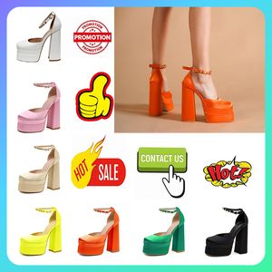 Casual Platform Luxury High Heels Dress Shoe For Women Patent Leather Sexy Style Thick Sules Heel Öka Höjden Anti Slip Wear Resistant Party