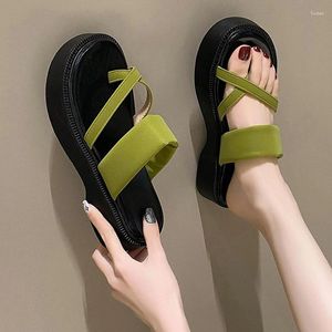 Slippers Rome Women Flats Shoes Summer Clip Toe Beach Flip Flops 2024 Elegant Slingback Sandals Dress Female Slides