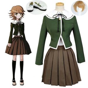 Danganronpa1 Trigger Happy Havoc Chihiro Fujisaki cosplay for alloween party onmorm Outfit297q