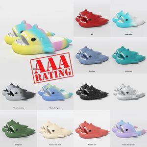 foam runners designer shark slippers summer sliders men women kids slides pink blue grey memory sandals soft thick cushion slipper cloud slide indoor shoes Eur 36-45