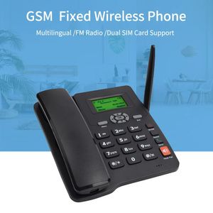 Accessories Cordless Phone Desktop Telephone Support GSM 850/900/1800/1900MHZ Dual SIM Card 2G Fixed Wireless Phone with Antenna Radio Clock