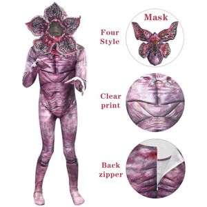 Terror Zombie Costume Halloween Costumes For Kids Piranha Horror Flower Mask Nightmare Before Christmas Cosplay Girls Boys Stage Q264Y