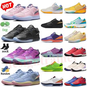 JA 1 dzień 1 JA Morant Bute Butball Backyard Game Royal Light Smoke Grey Cobalt Bliss Halloween Guava Ice Midnight Black White Sports Sneakers Treakers