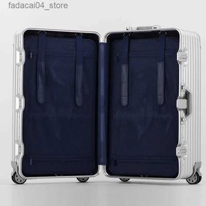Resväskor förtjockade aluminiumramen Sväskan Universal hjul stor kapacitet resor resväska 32-tums vagnfodral stor storlek bagage Q240115