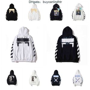 Herrkvinnor hoodies vinter hip hop män offs streetwear brev hoodie man s designers hooded skateboards vit hoody high street pullover tröja kläder ytte