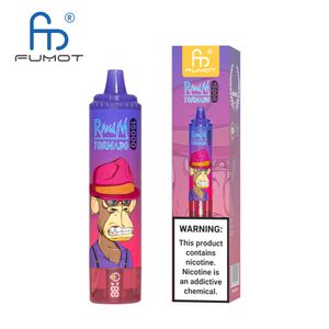 Fumot vape RandM tornado 15000 puffs Fumot Disposable e cigarette 15K oil &power indicator screen display 0% 2% 3% 5% mesh coil rechargeable vapor puff