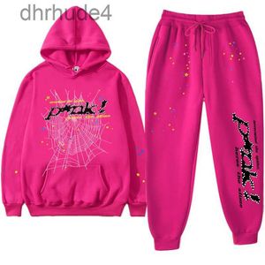 Tracksuits dos homens Sp5der Young Thug 555555 Homens Mulheres Hoodie de Alta Qualidade Espuma Impressão Spider Web Gráfico Rosa Moletons Y2K Pulôveres YT7B