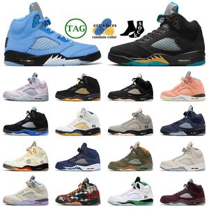 Großhandel 5s Midnight Navy Jumpman 5 Basketballschuhe A Ma Maniere Platform Sneakers Racer Blue UNC Aqua New Plaid OG Burgundy University Outdoor Sports Trainer