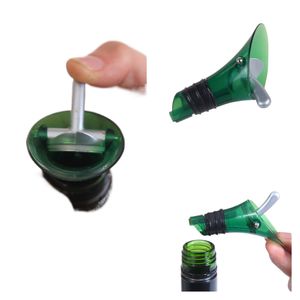 200PCS Bar Tools White Red Wine Aerator Plug Cap Bottle Pourer Pour with Silicone Seal Stopper Funnel Shutoff DF1272