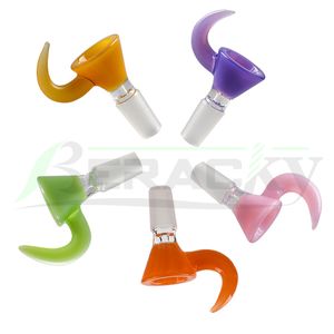 BERACKY 14mm 18mm Male Horn Slide Glass Bowls Colorful Heady Smoking Bong Bowl Piece For Dab Rigs Water Pipes Bongs