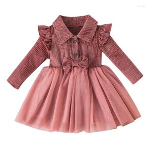 Vestidos de menina primavera nascido camisas de bebê para princesa renda primeira festa de aniversário roupas de outono 2024