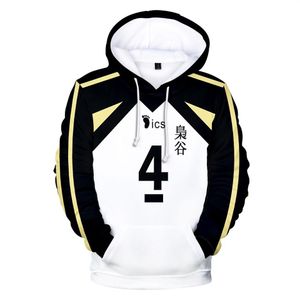 Japão anime haikyuu cosplay traje fukurodani academia voleibol clube akaashi keiji bokuto koutarou unisex 3d moletom com capuz 252g