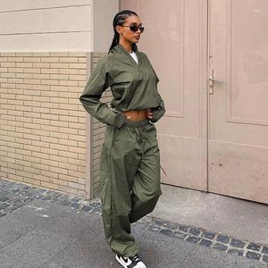 Women's Two Piece Pants Women's Half-turtleneck Set Casual Oversized Street Fashion High-rise Straight-leg With Zipper Opening