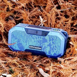 Radio DF580 FM/AM Radio Portable IPX6 Waterproof Hand Crank Solar Multifunktion Emergency Bluetooth Högtalare 5000mAh Support SOS Bike