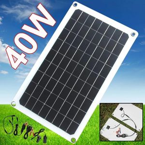 Accessoires 40W Solar Panel Kit 18V Monokristalline Strom tragbarer Outdoor -Solar -Cell -Autoschiff Camping -Wanderung Telefon Batterie Ladegerät