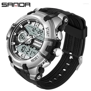 Zegarek zegarek zegarek wojskowy SANDA MĘŻCZYZNY WATNIK G STYL STYL Cyfrowe 50m Waterproof S Clock Male Clock Masculino