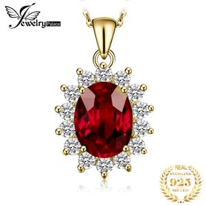 Jewelry Created Alexandrite Natural Amethyst Garnet 925 Sterling Silver Pendant Necklace No Chain Yellow Rose Gold Plated240115